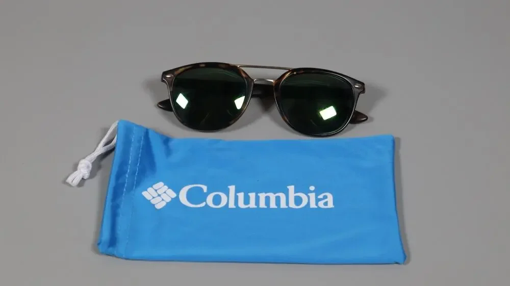 Columbia Firecamp Polarized Sunglasses Matte Tortoise Green Flash 52mm